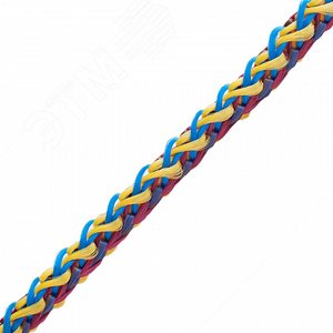 Шнур полипропилен вязанный с сердечником цветной  6,0 мм (250 м)
