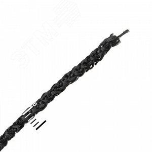 Шнур вязаный с сердечником 2мм универсальный черный 50 метров