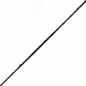 Шнур вязаный ПП 6 мм с серд., универс., черный, 20 м