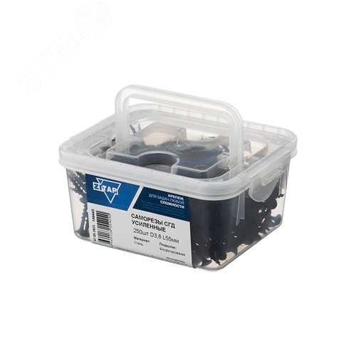 Изображение товара Саморез СГД 3,8х55 усиленный (TWN) (250 шт) - контейнер PRO (упак)