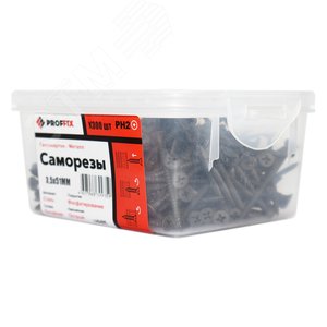 Изображение товара Саморез СГМ 3,5х51 усиленный (TWN) (300 шт) - контейнер PRO (упак)