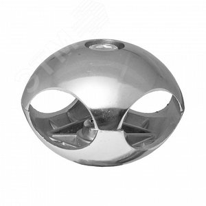 Изображение товара Держатель краб для 2-х труб левый хром (1 шт) - пакет Tech-Krep (упак)