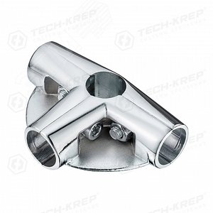 Изображение товара Соединитель 4-х труб с 2-мя площадками для полок. хром (1 шт) - пакет Tech-Krep (упак)