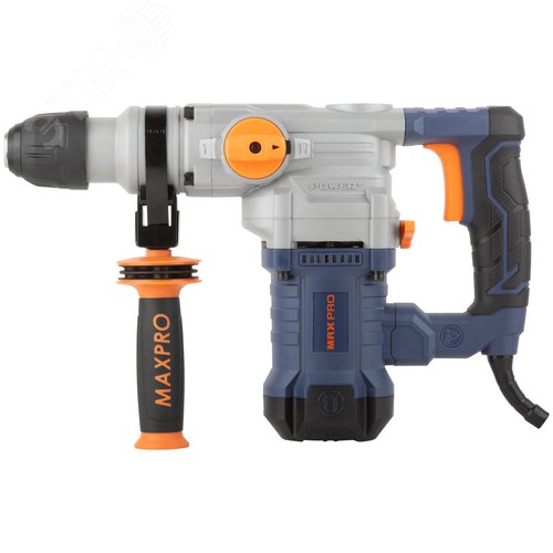 Перфоратор демонтажный SDS-Plus 1200 Вт, 880 об/мин, 4.5 Дж, 3 режима, антивибрационная ручка, набор зубил - фото 2