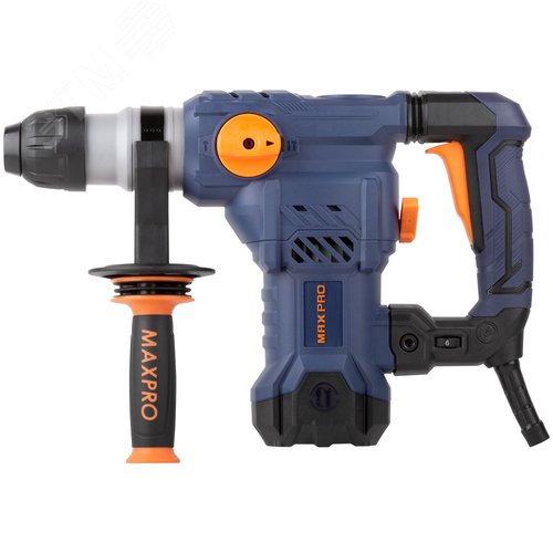 Перфоратор демонтажный SDS-Plus 1500 Вт, 0-850 об/мин, 5.5 Дж, 3 режима, антивибрационная ручка, набор зубил - фото 2