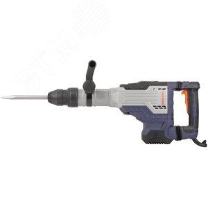 Молоток отбойный электрический 1700 Вт, 200-2100 уд/мин, 45 Дж, SDS-MAX, 11,5 кг, резиновый кабель, дополнительные щетки, кейс - фото 5