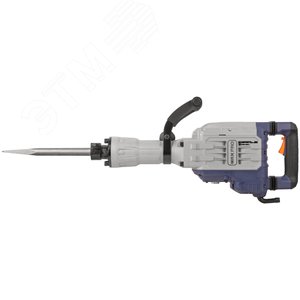 Молоток отбойный электрический 1700 Вт, 1900 уд/мин, 60 Дж, 30 мм HEX, 14 кг, резиновый кабель, дополнительные щетки, кейс - фото 5