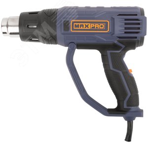 Фен технический 2000 Вт, 60/350/600C, 500л/мин, 0,76 кг, резиновый кабель, резиновые вставки, кор. - фото 2