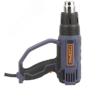 Фен технический 2000 Вт, 60/350/600C, 500л/мин, 0,76 кг, резиновый кабель, резиновые вставки, кор. - фото 5