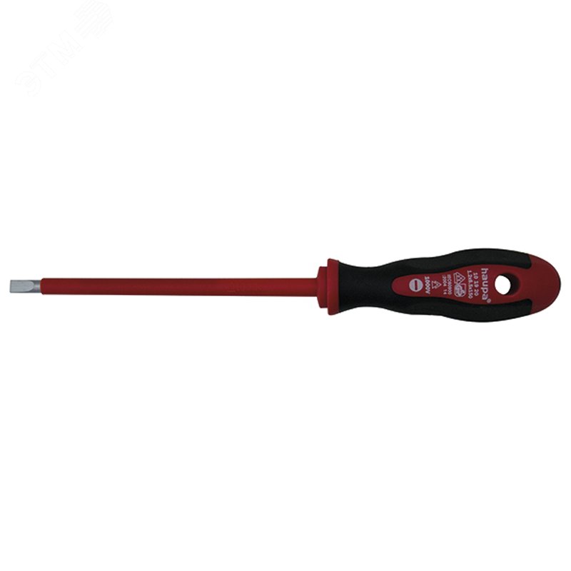 Отвёртка шлицевая диэлектрическая 3,5х100 мм артикул 101914 HAUPA ...