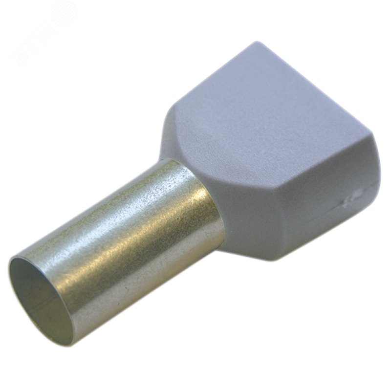 Гильза конечная для двух проводов 0,75/ 8 мм цвет серый (упак. 100 шт.) 270780 HAUPA