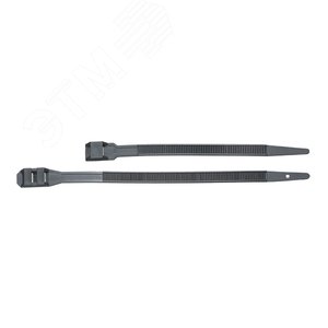 Стяжка кабельная с двойным замком, цвет чёрный, 9x180 мм (упак. 100 шт.)