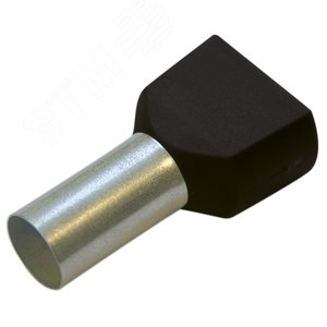 Гильза конечная для двух проводов 1,5/ 8 мм цвет чёрный (упак. 100 шт.)