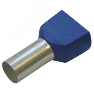 Гильза конечная для двух проводов 2,5/ 10 мм цвет синий (упак. 100 шт.) 270792 HAUPA