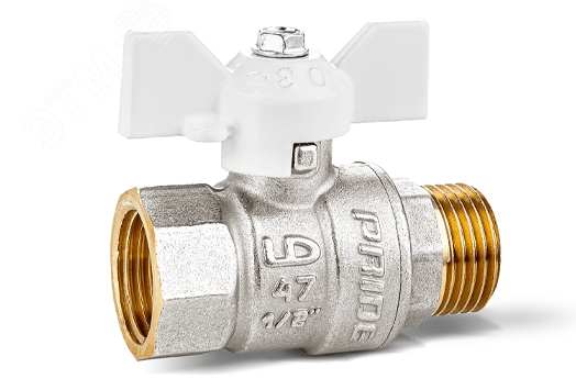 Изображение товара Кран шаровой латунный LD Pride 11б27п1 Ду15 Ру40 ВН с бабочкой