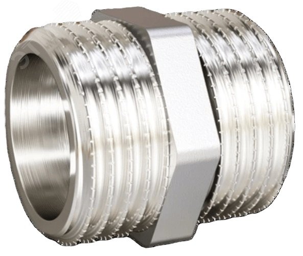 Изображение товара Ниппель 1/2' НР/НР латунь никель (шт)