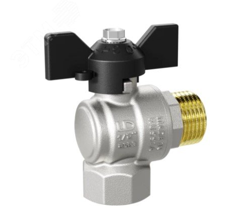 Изображение товара Кран шаровой латунный угловой 47.15.В-Н.У.Б Ду 15 Ру 40 LD Pride