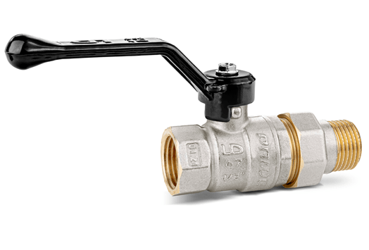 Кран шаровой со сгоном (американка) рычаг ВН Ду20 Ру40 (3/4')