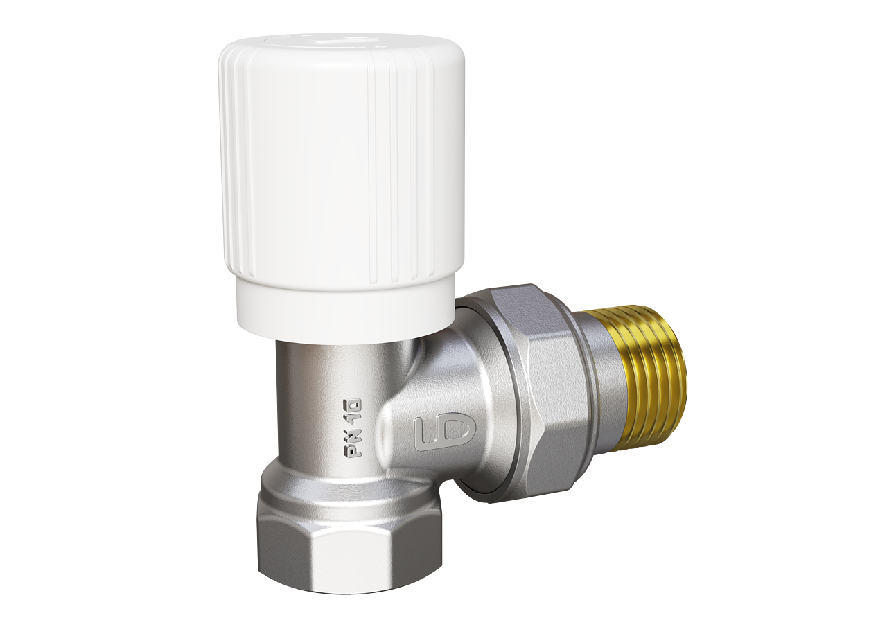 Клапан радиаторный регулировочный угловой         59.15.В-ГШ.Р.У Ду15 Ру10