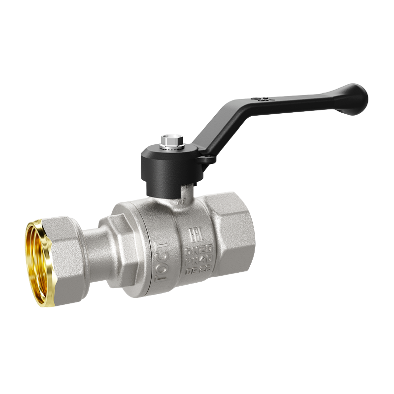 Кран шаровой латунный с накидной гайкой Ду15 Ру40 (1/2') ВН ручка рычаг