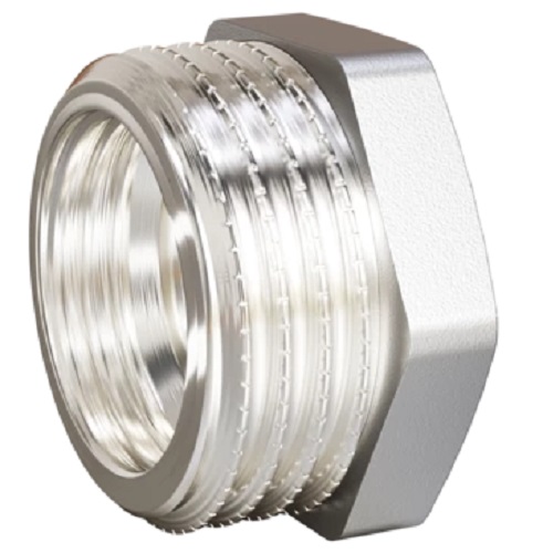 Футорка 1/2' НР х 3/8' ВР латунь никель