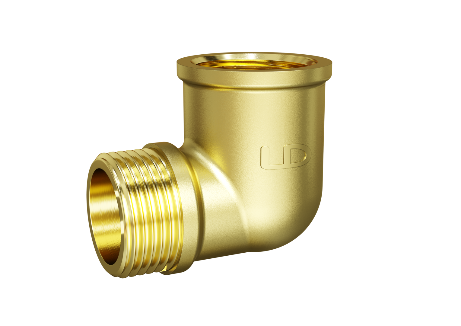 Угол 90 гр 1/2' ВР/НР латунь