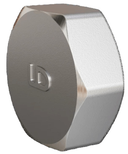 Заглушка 2' ВР латунь никель