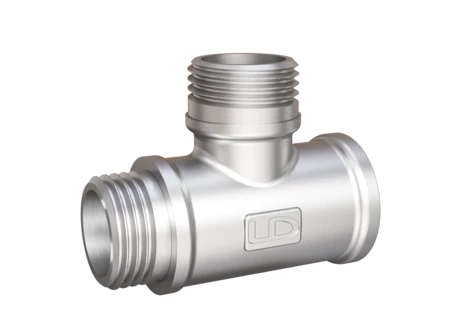 Тройник 1/2' ВР/НР/НР латунь никель