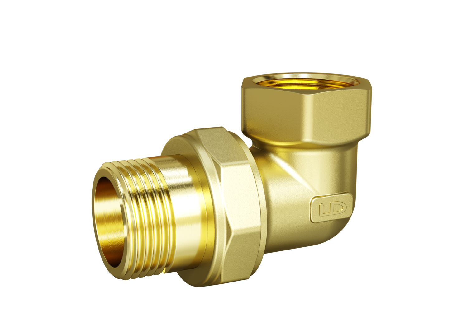 Сгон разъемный угловой (американка) DN15 (1/2')   ВР/НР латунь
