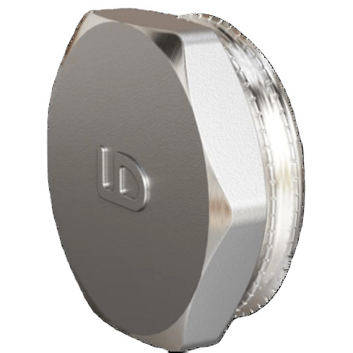 Пробка 1/2' НР латунь никель