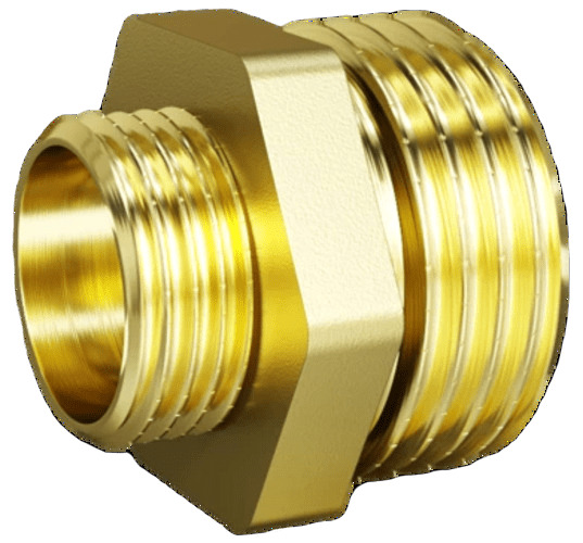 Ниппель переходной 1 1/2'НР х 1 1/4'НР латунь