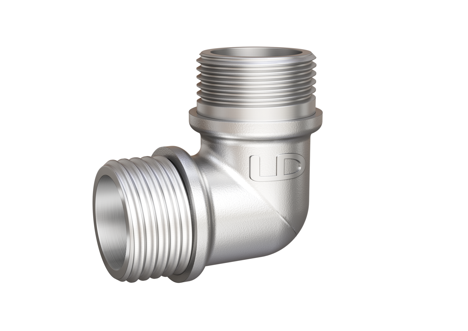 Угол 90 гр 3/4' НР/НР латунь никель