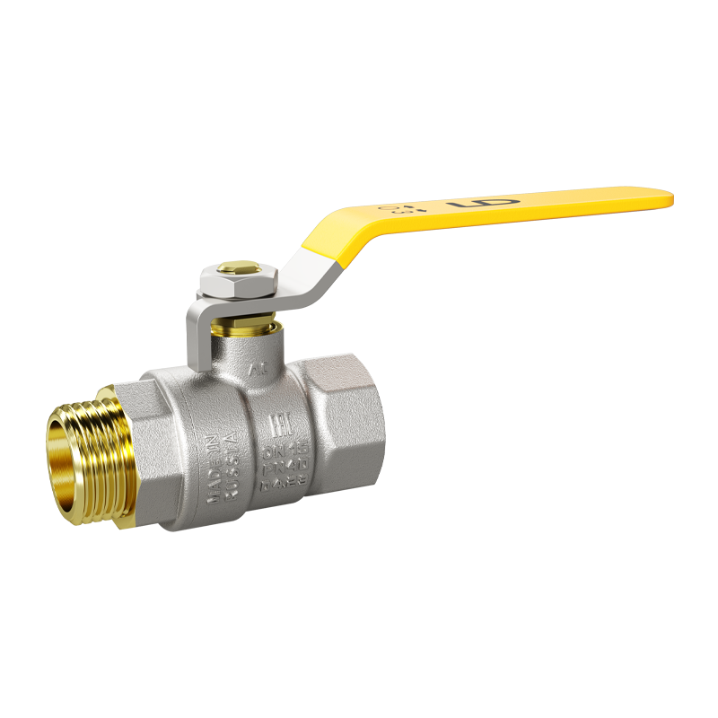 Кран шаровой латунный 47.50.В-Н.Р GAS Ду 50 Ру 25 рычаг стальной