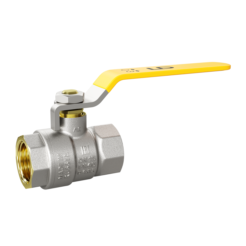 Кран шаровой латунный 47.40.В-В.Р GAS Ду 40 Ру 25 рычаг стальной