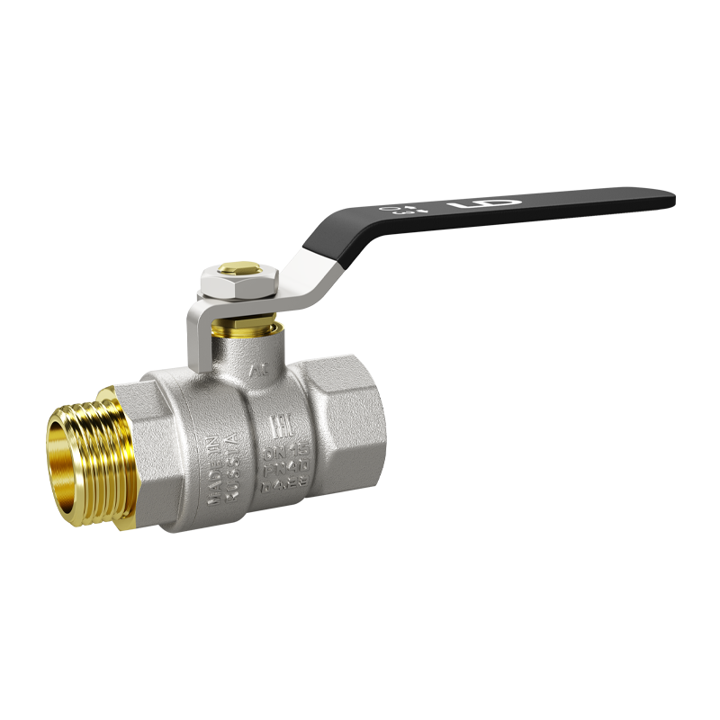 Кран шаровой латунный 47.40.В-Н.Р Ду 40 Ру 25 рычаг стальной