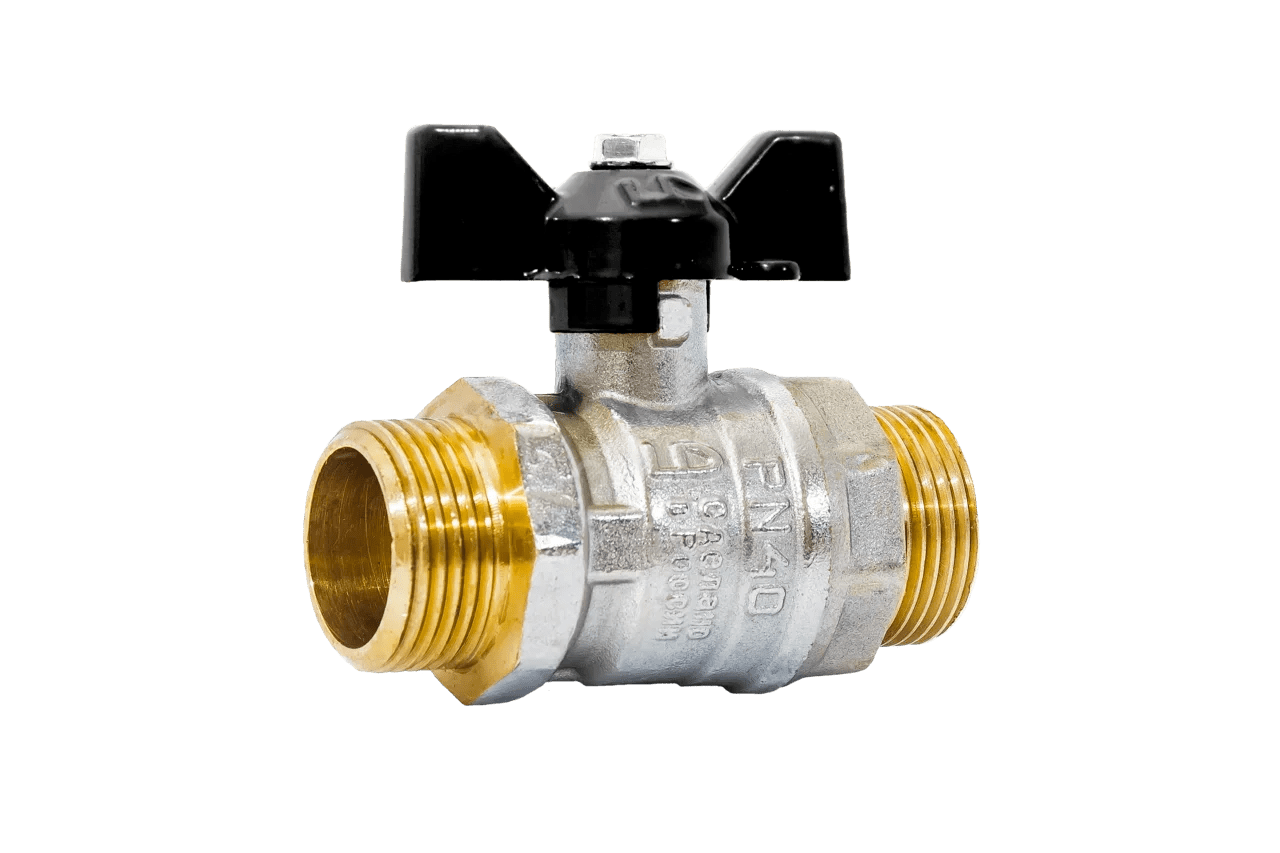 Кран шаровой 11б27п1 Ду20 3/4' НН ручка бабочка (LD Pride 47.20.Н-Н.Б ...