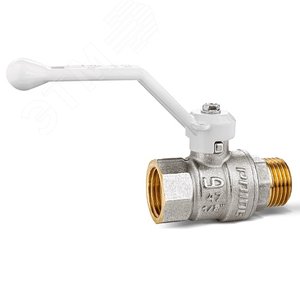 Изображение товара Кран шаровой 11б27п1 Ду25 Ру40 (1') ВН белая ручка рычаг (шт)