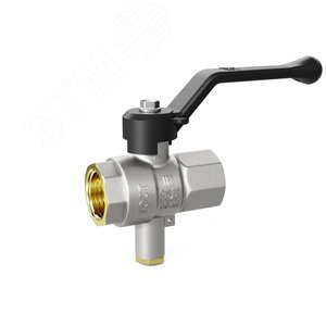 Кран шаровой латунный для датчика температуры Ду15 Ру 40 рычаг - фото 1