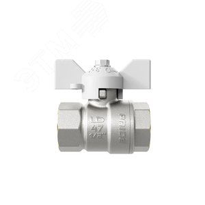 Кран шаровой 11б27п1 Ду20 Ру40 (3/4') ВВ белая ручка бабочка - фото 3