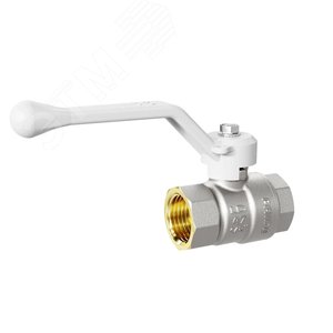 Кран шаровой 11б27п1 Ду15 Ру40 (1/2') ВВ белая ручка рычаг - фото 2