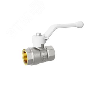 Кран шаровой 11б27п1 Ду15 Ру40 (1/2') ВВ белая ручка рычаг - фото 3