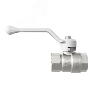 Кран шаровой 11б27п1 Ду20 Ру40 (3/4') ВВ белая ручка рычаг - фото 2