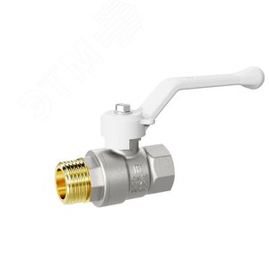 Кран шаровой 11б27п1 Ду20 Ру40 (3/4') ВН белая ручка рычаг - фото 2