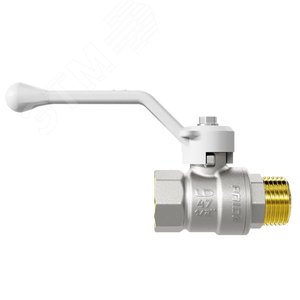 Кран шаровой 11б27п1 Ду20 Ру40 (3/4') ВН белая ручка рычаг - фото 3