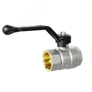 Кран шаровой латунный никелированный 11б27п1 Ду15 Ру40 (1/2') ВР/ВР рычаг - фото 3