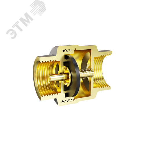 Клапан обратный пружинный латунный шток 58.20.В-В - фото 3