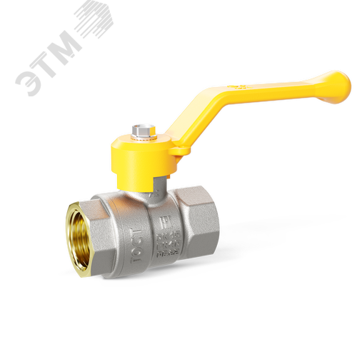 Изображение товара Кран шаровой латунный 47.50.В-В.Р GAS Ду 50 Ру 25 рычаг (шт)