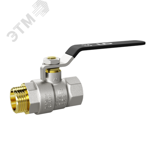 Изображение товара Кран шаровой латунный 47.40.В-Н.Р Ду 40 Ру 25 рычаг стальной (шт)