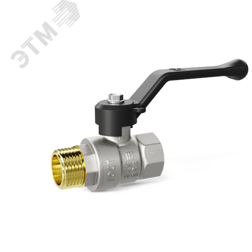 Изображение товара Кран шаровой латунный 47.40.В-Н.Р Ду 40 Ру 25 рычаг (шт)