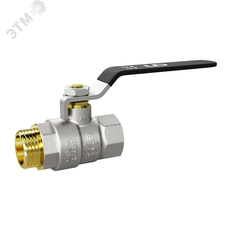 Изображение товара Кран шаровой латунный LD Pride 47.40 В-Н-Р Ду 40 рычаг